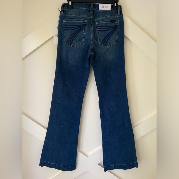 7 For All Mankind Dojo Original Jeans Trouser NWT Size 28 7FAMK Auth Blue Malmo - Picture 6 of 9
